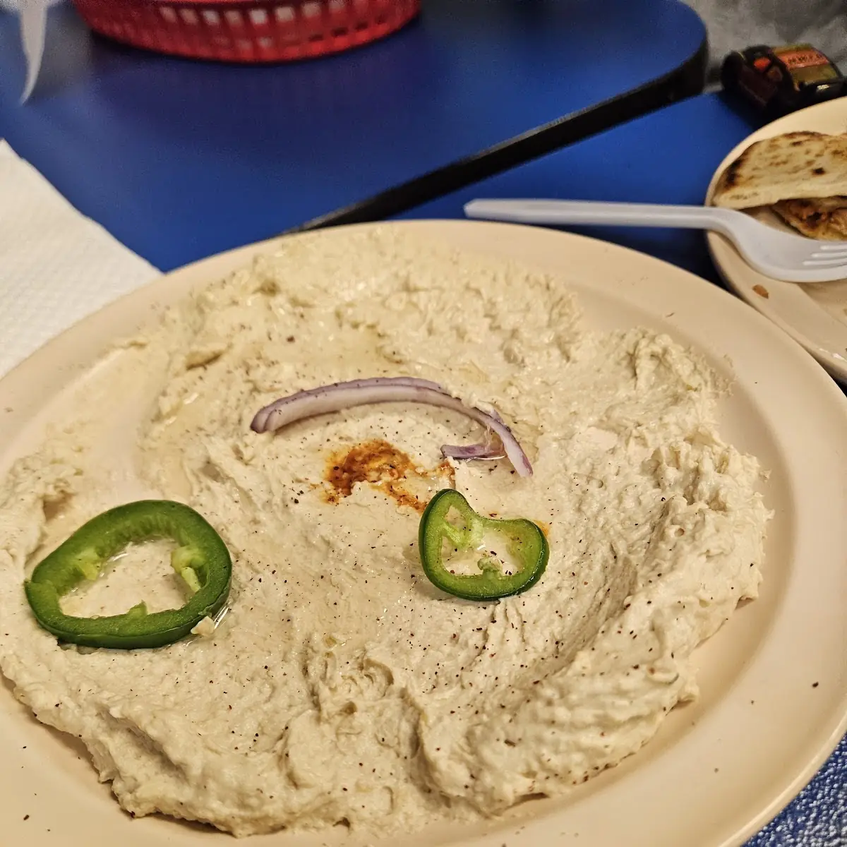 Hummus Plate with Pita Bread