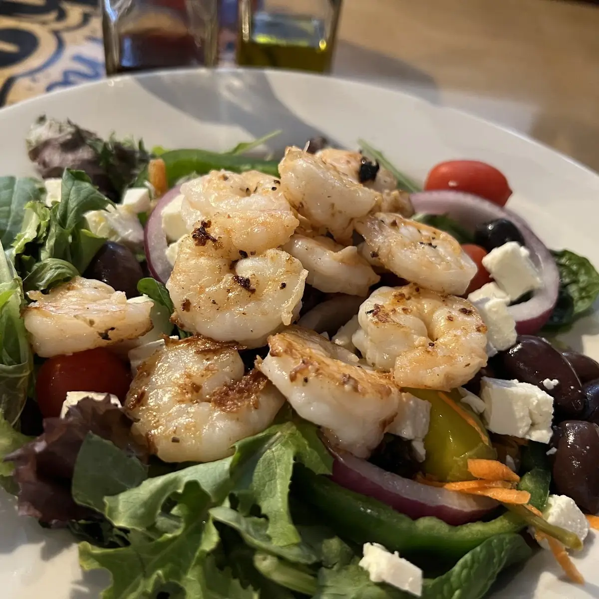 Grilled Shrimp and Greek Salad