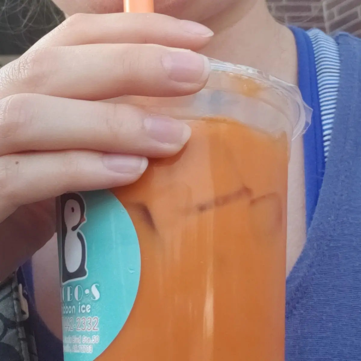 Thai Iced Tea with Boba