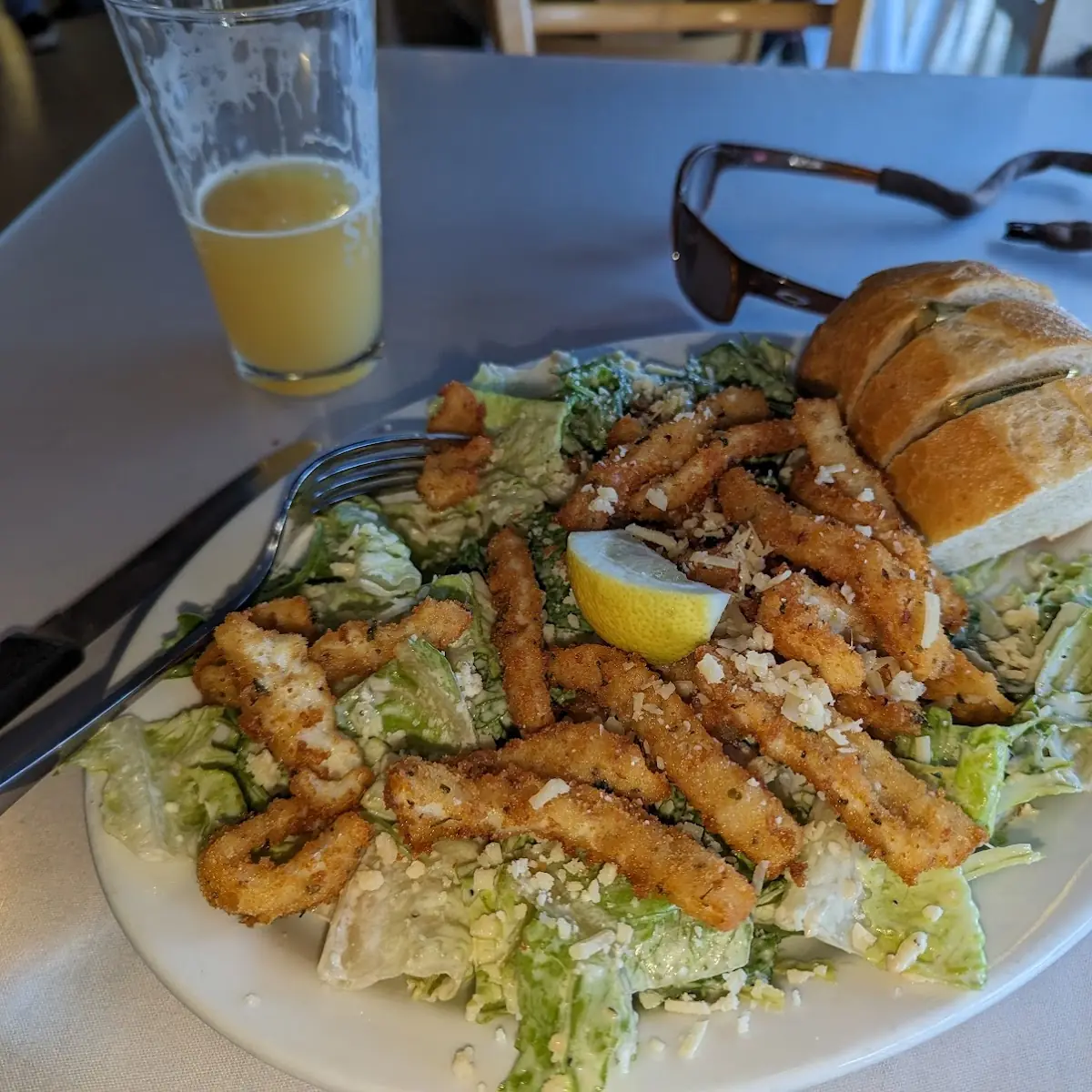 Calamari Caesar Salad