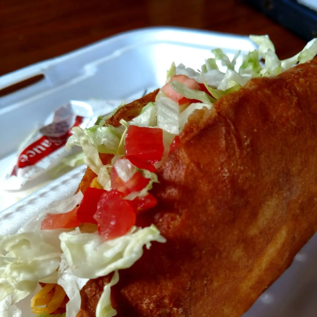 Taco with Sour Cream