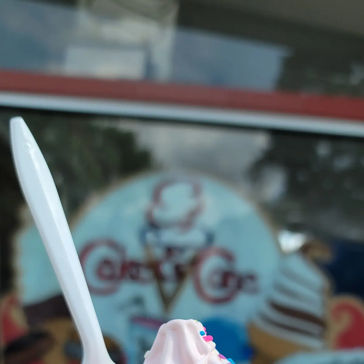 Strawberry Soft Serve with Sprinkles
