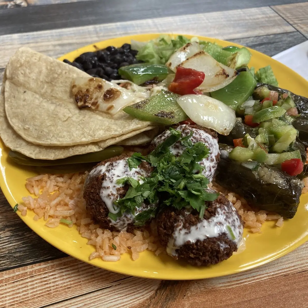 Grape Leaves Falafel Bowl