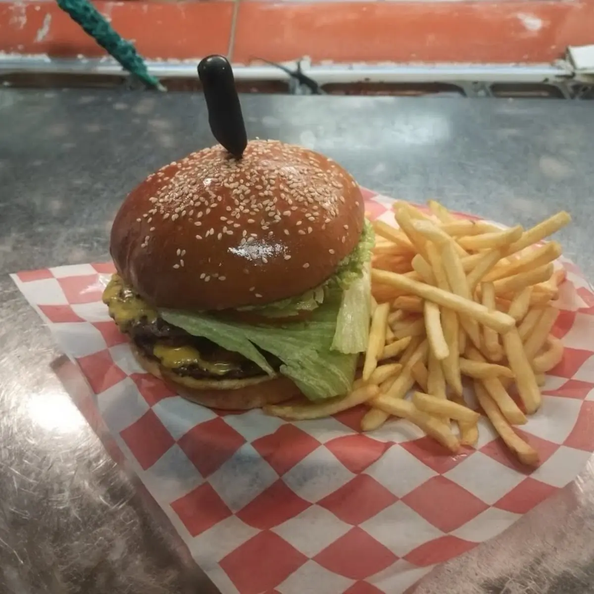 Bacon Cheeseburger and Fries