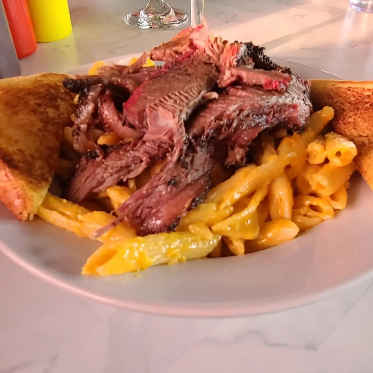 Mac and Cheese with Smoked Brisket