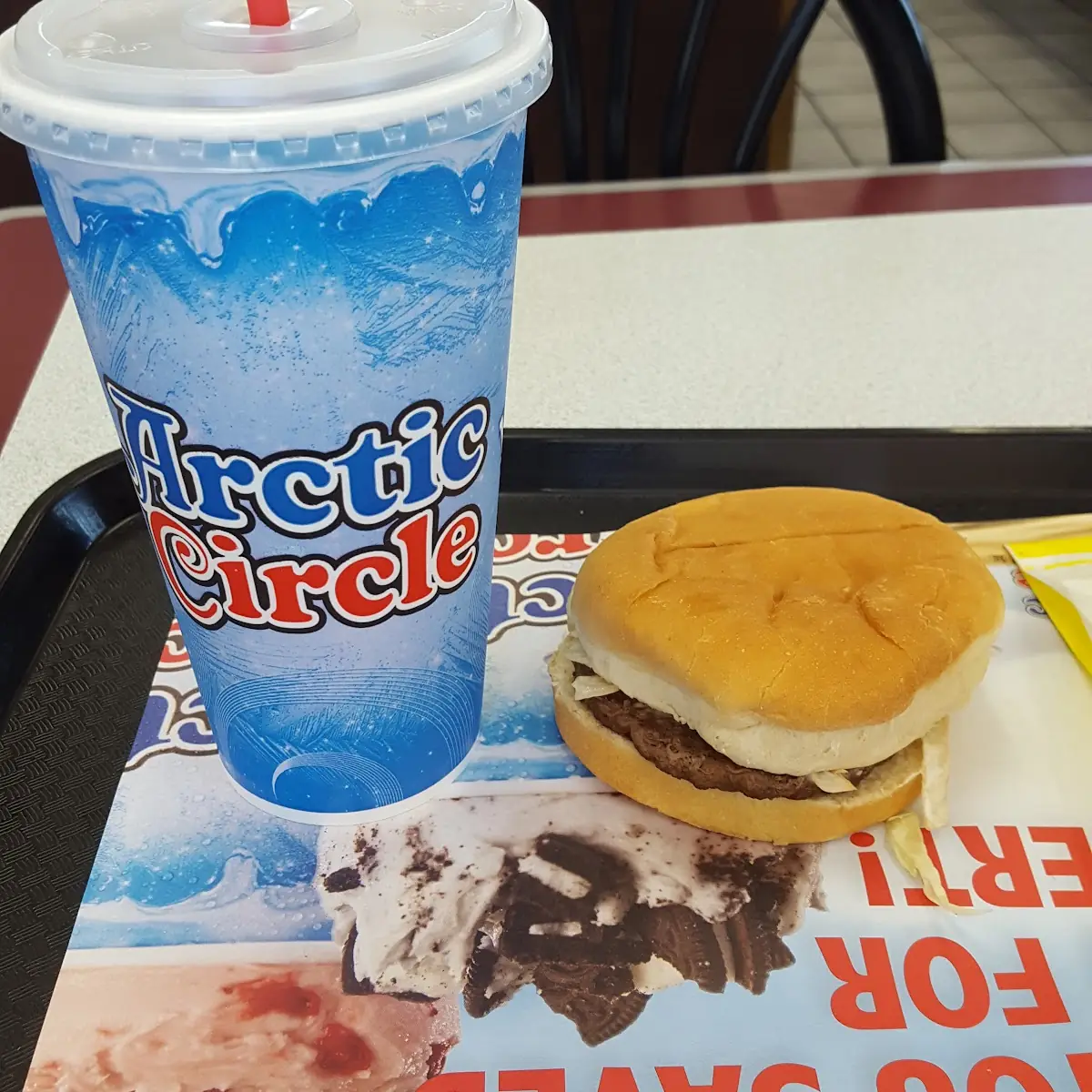 Small Burger Large Pepsi