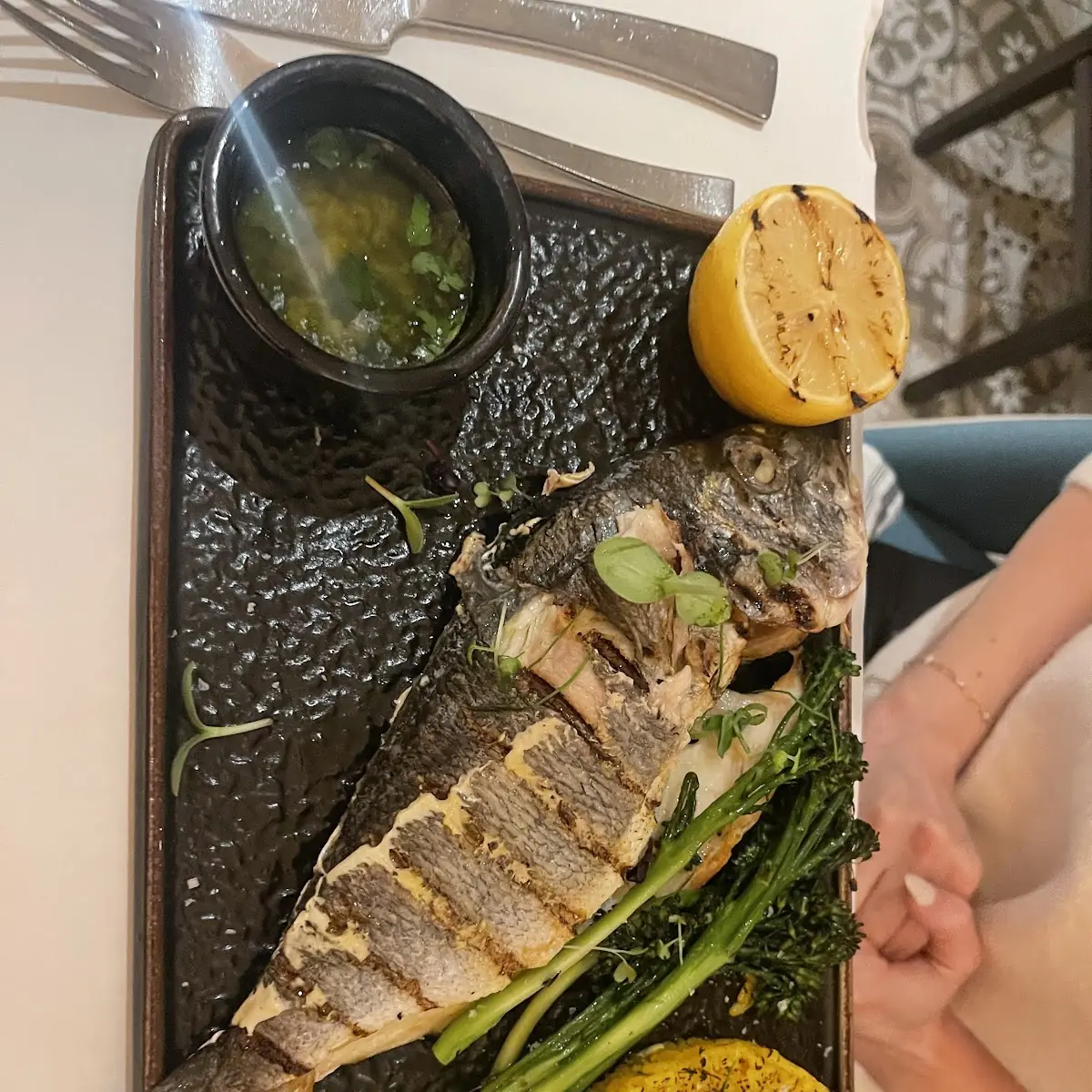 Grilled Whole Mediterranean Branzino