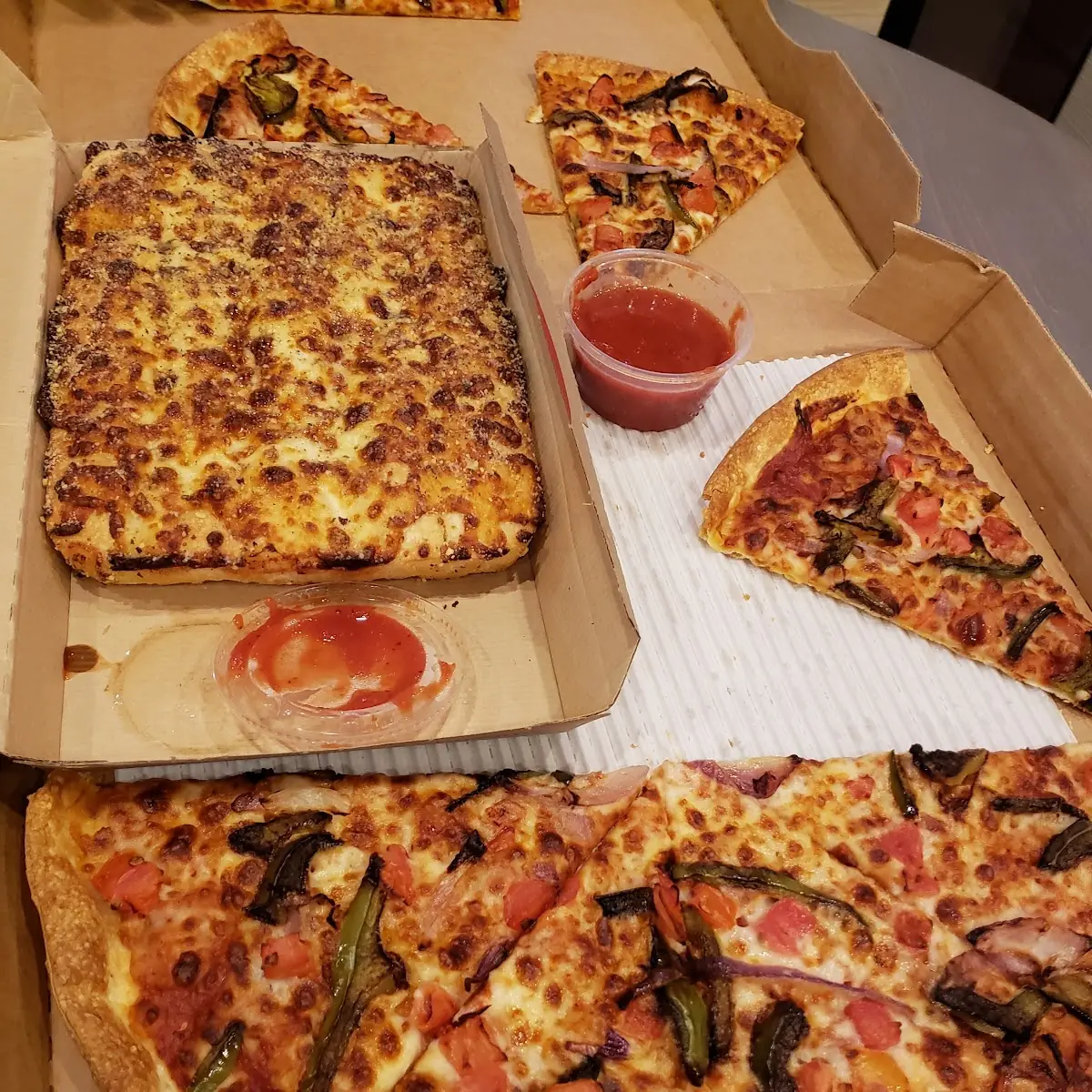 Veggie Pizza with Cheese Sticks