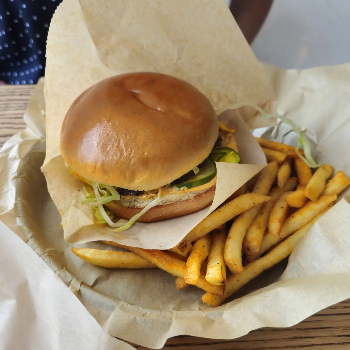 Smash Burger with Fries