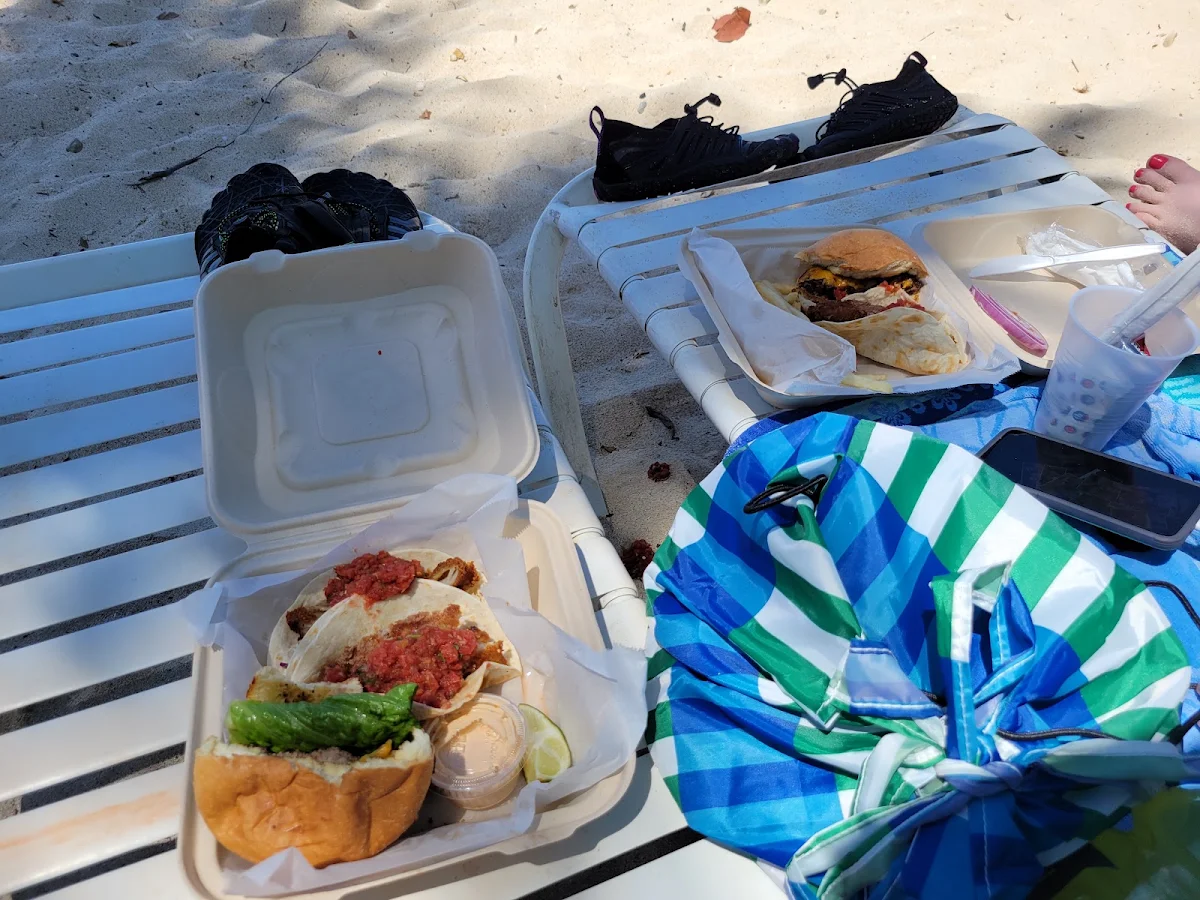 Burger and Fish Tacos