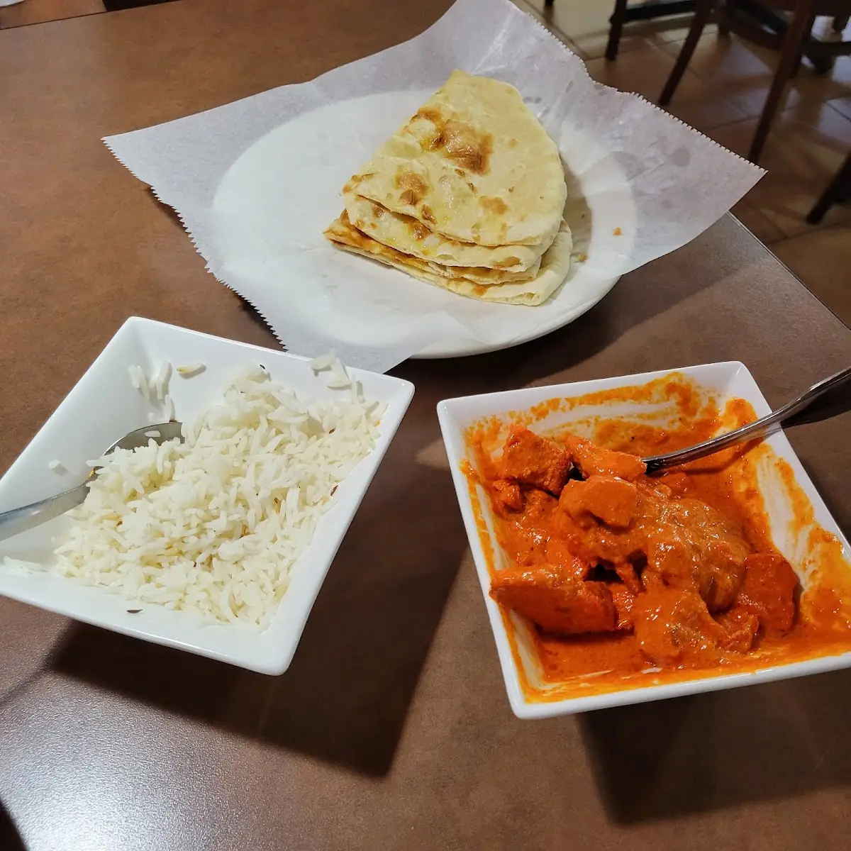 Butter Chicken Basmati Rice and Naan
