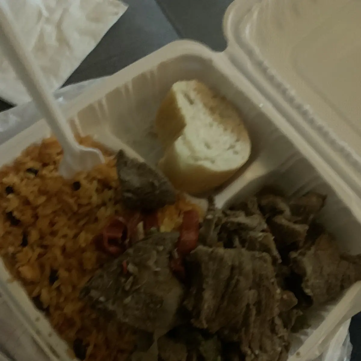 Rice Beans and Beef Combo