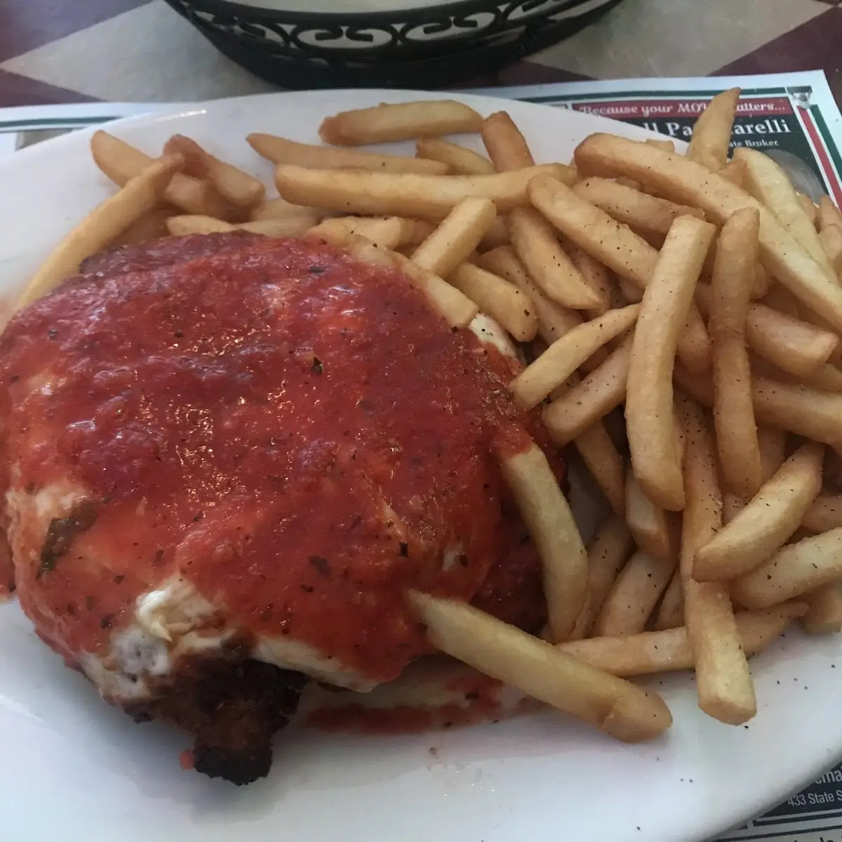 Open Faced Chicken Parmesan Sandwich