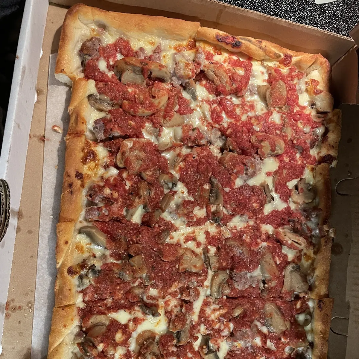 Sausage and Mushroom Pizza