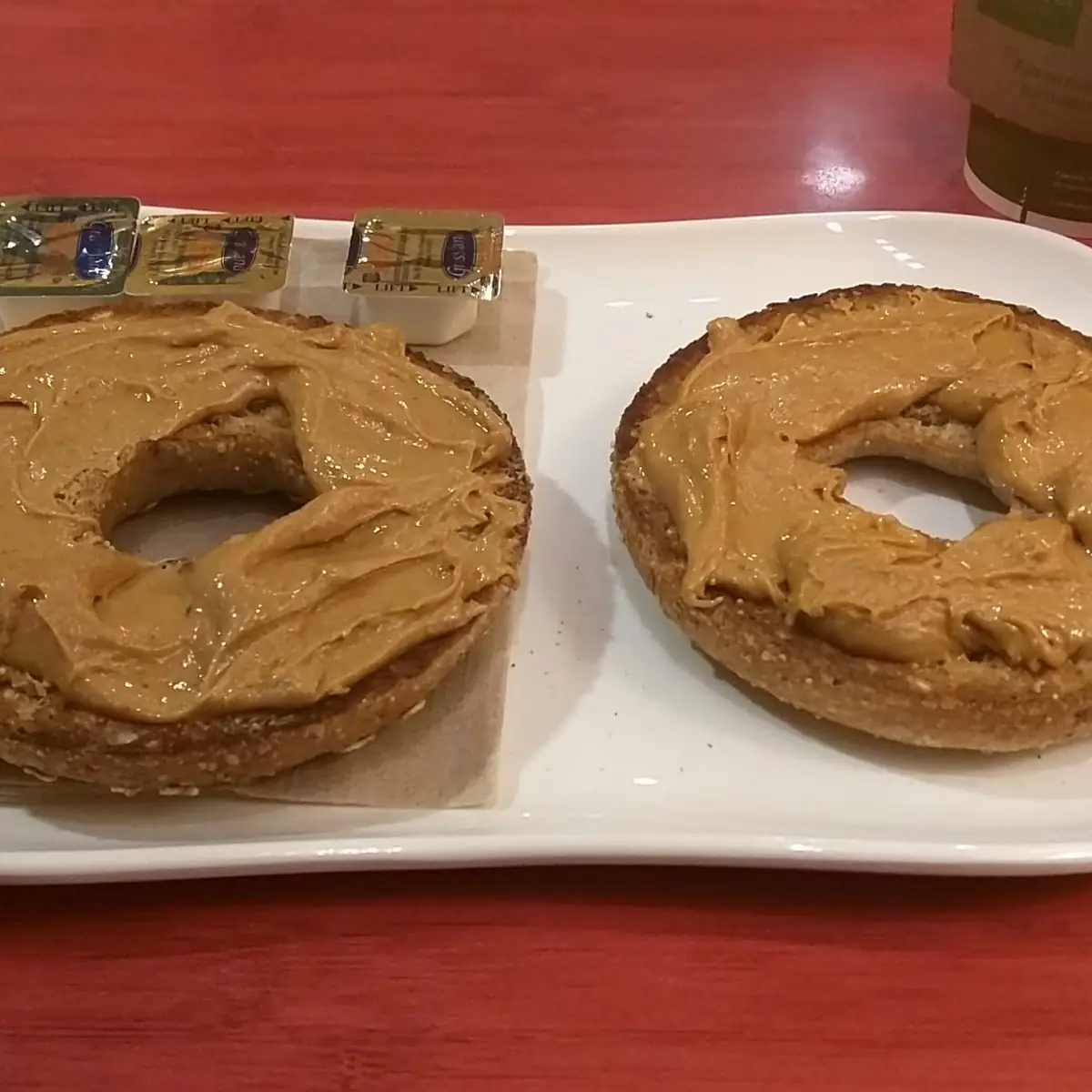 Whole Grain Bagel with Peanut Butter
