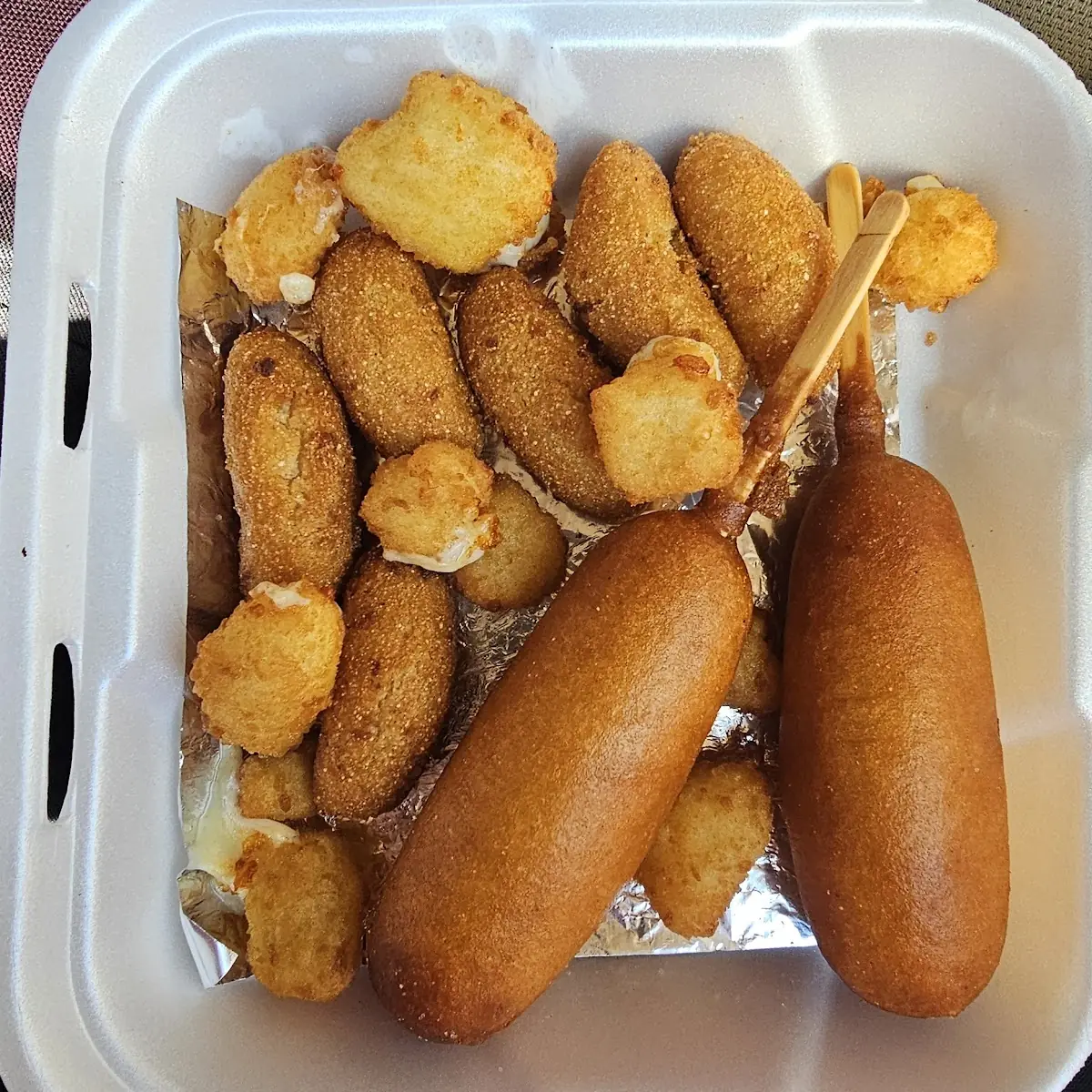 Corn Dog and Fries