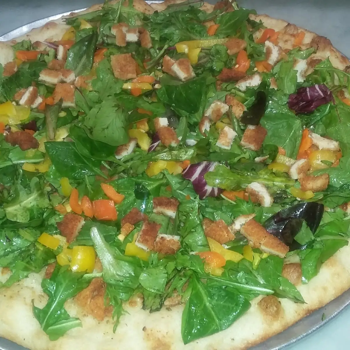 Spring Mix Salad with Chicken Cutlets