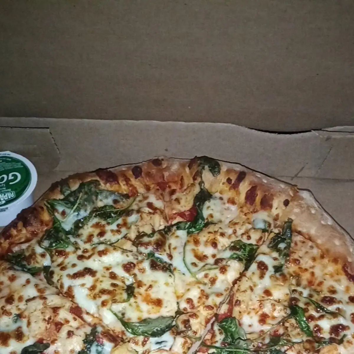 Spinach Alfredo Pizza