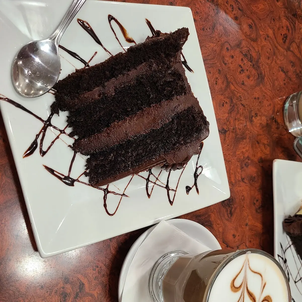 Fudge Cake and Capachino