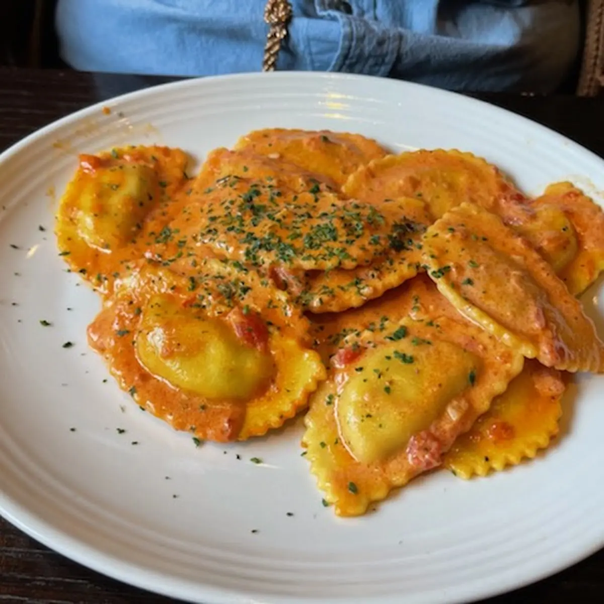Lobster Ravioli with Meat Sauce