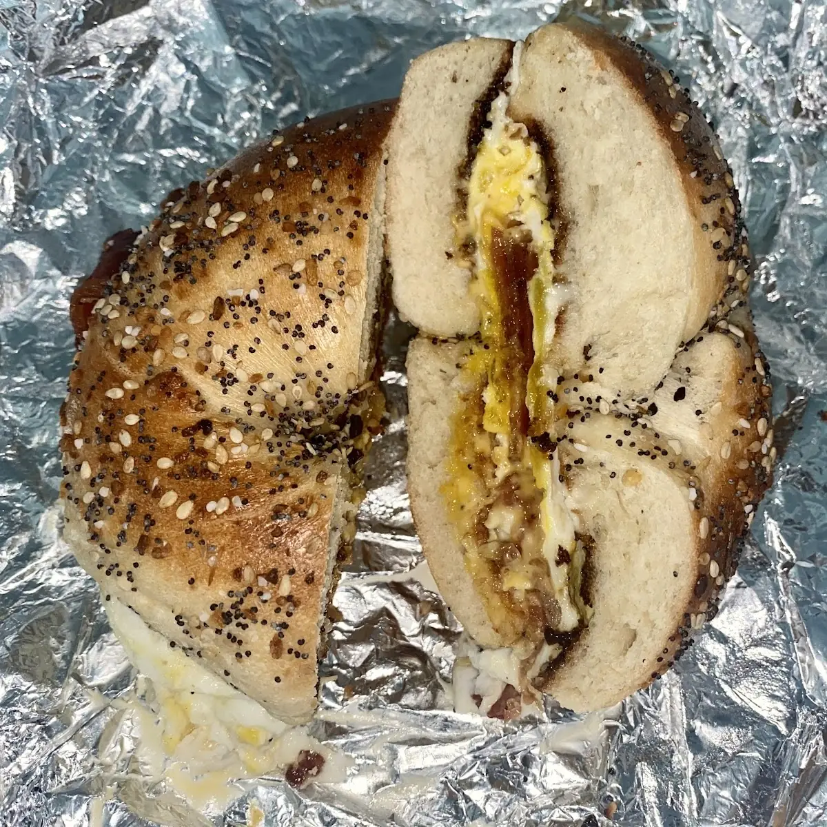 Bacon Egg & Cheese on a Sesame Bagel