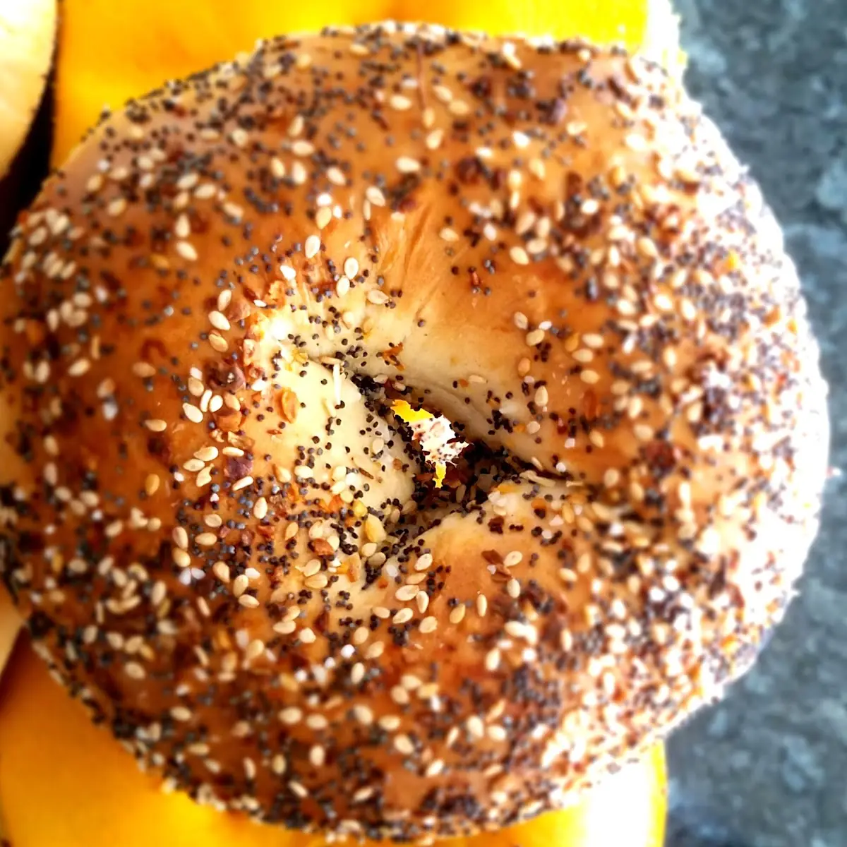 Everything Bagel w Veggie Cream Cheese