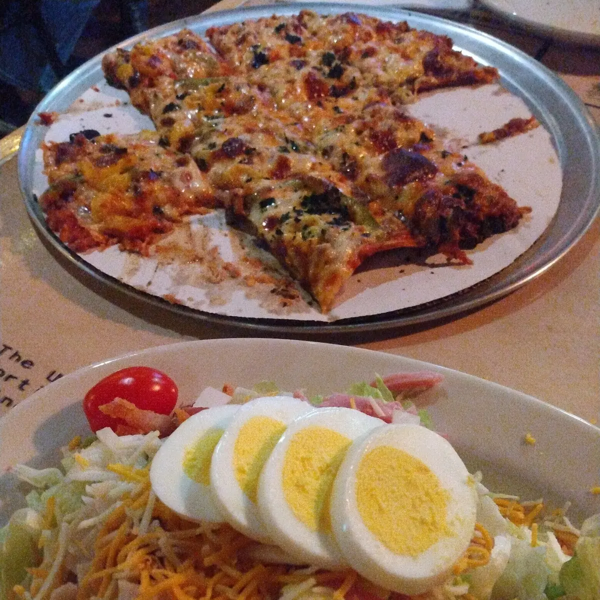 Chef Salad and Sunday Pizza Special