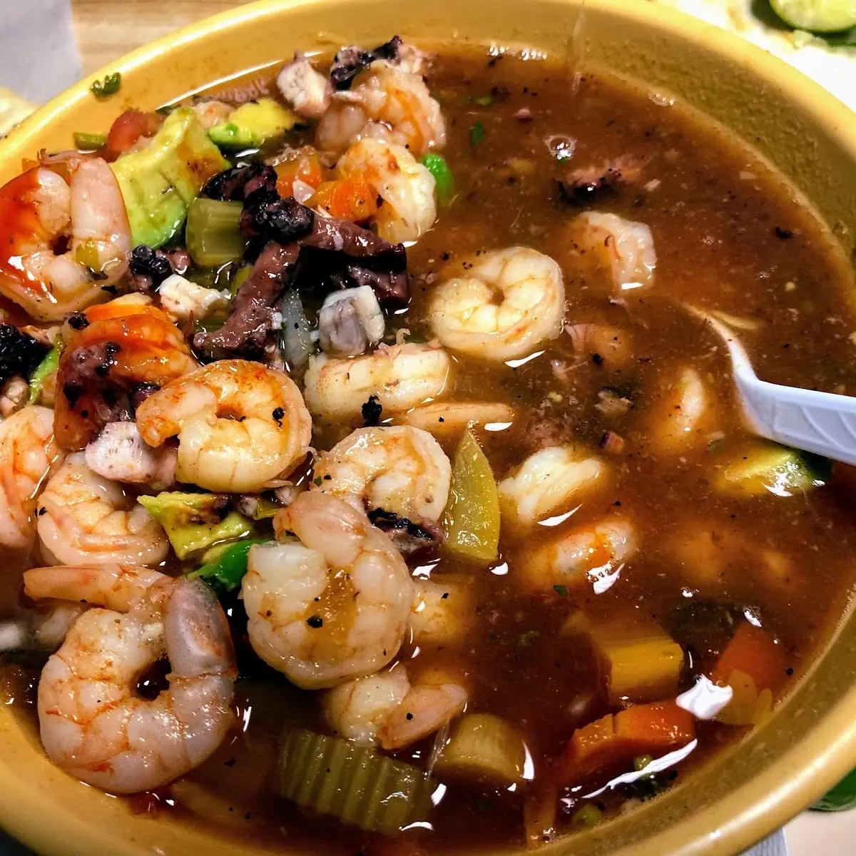 Vegetable Soup with Shrimp