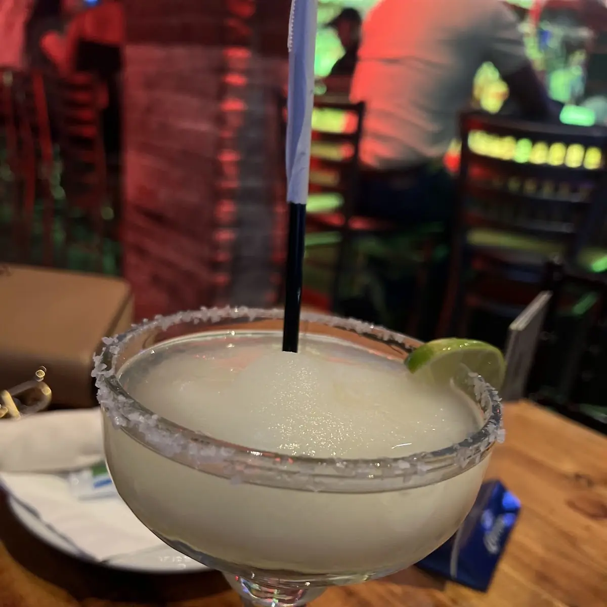 Frozen Margarita with Lime Wedge