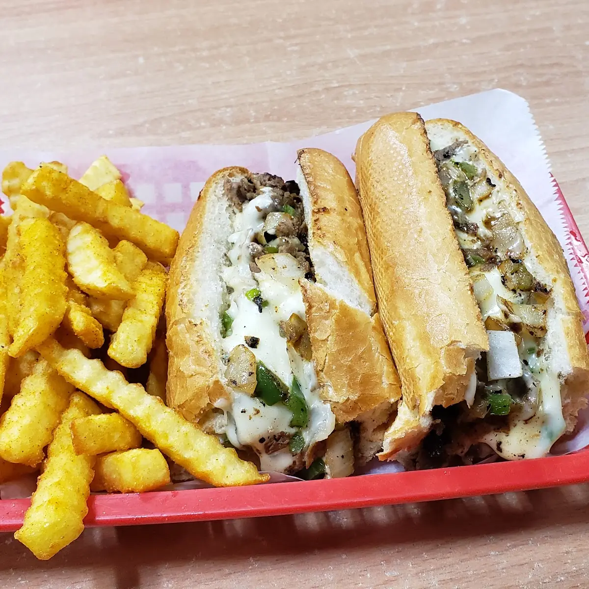 Cheese Steak and Fries