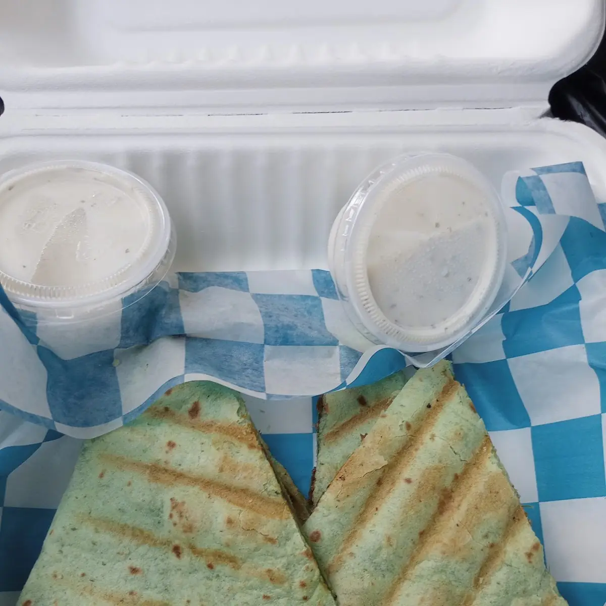 Vegan Burger Quesadilla