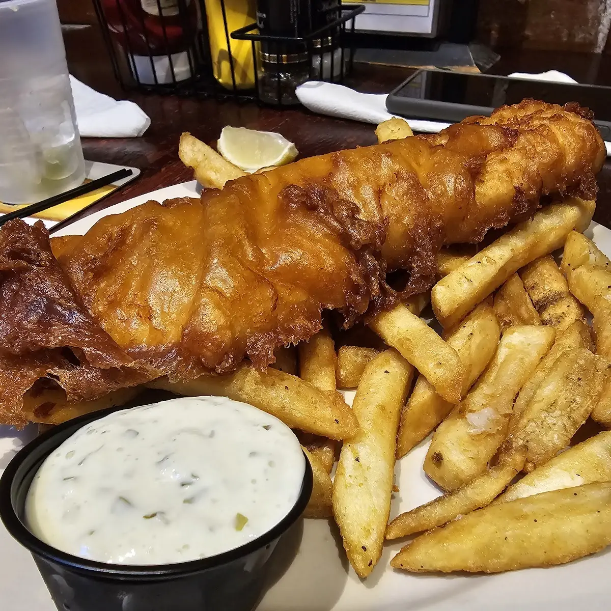Half Wall Beer Battered Fish & Chips