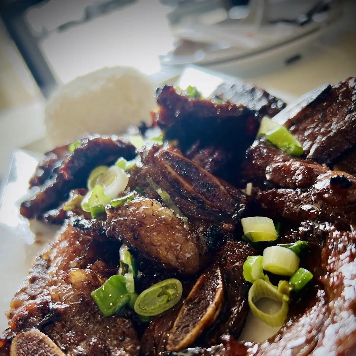 Steamed Rice with Korean bb Short Ribs