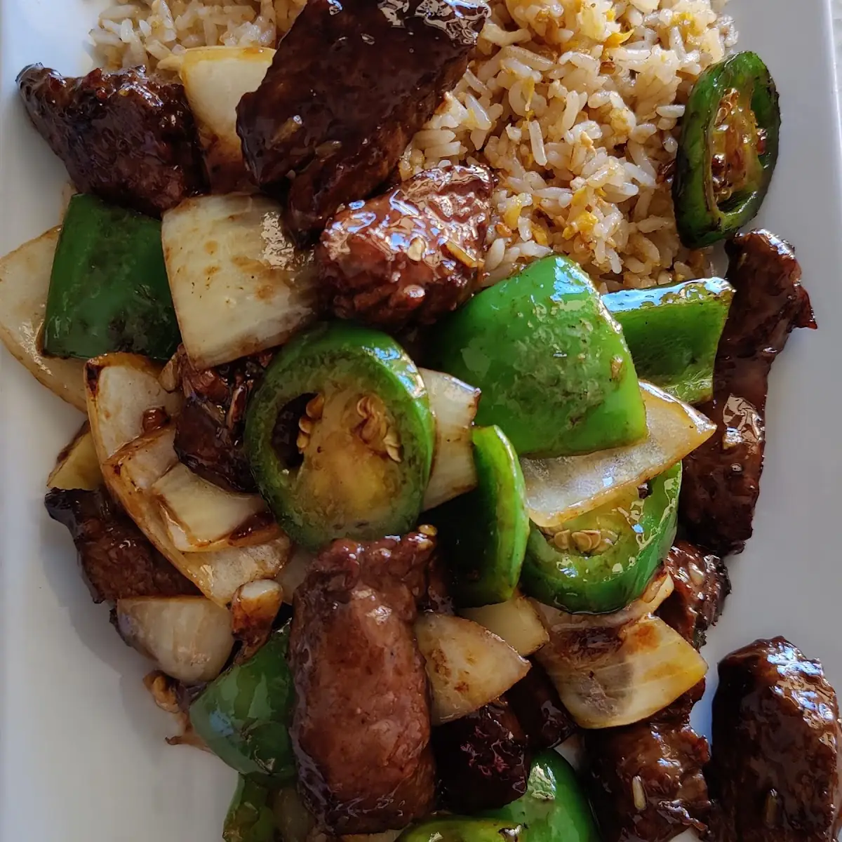 Steamed Rice with Shaking Beef
