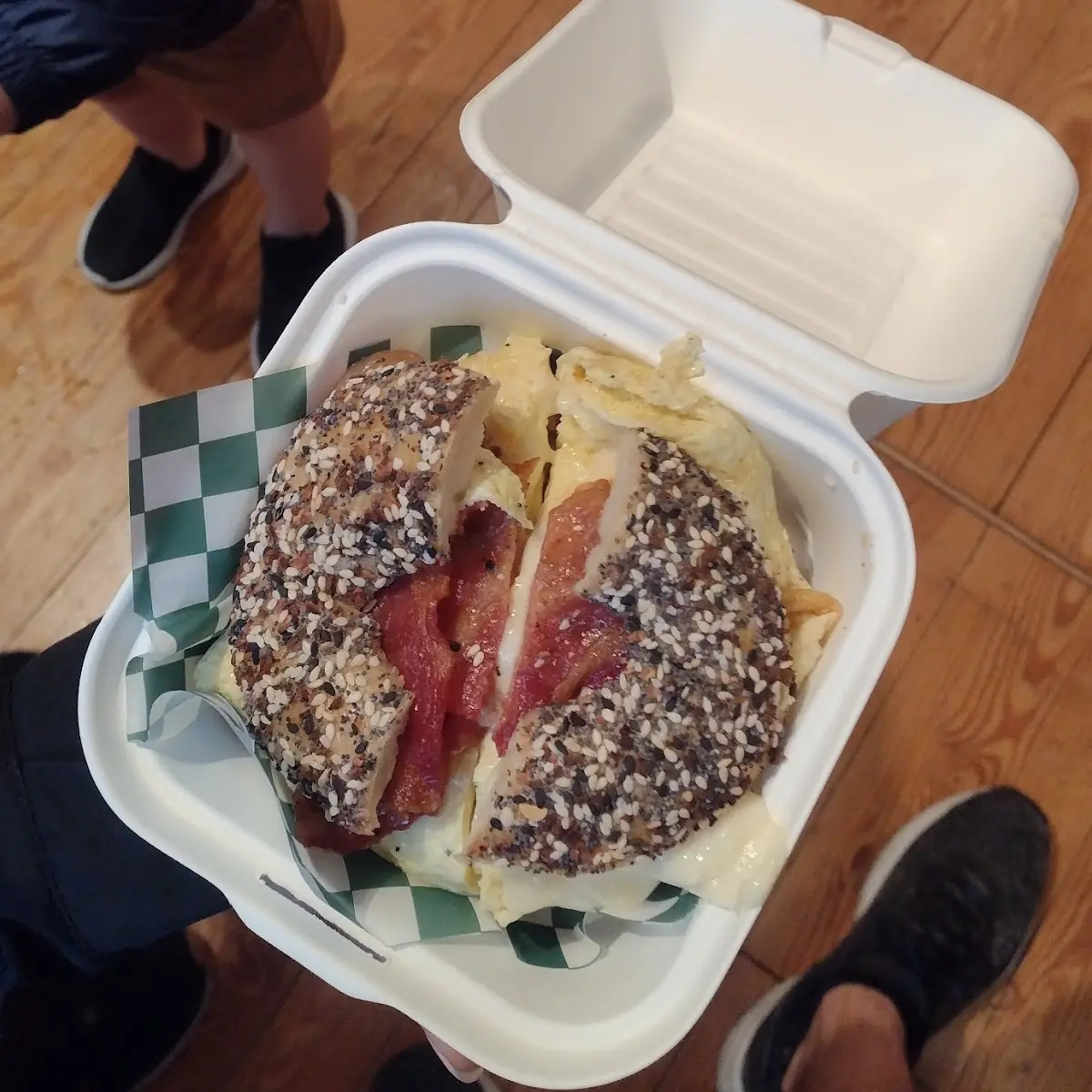 Bacon Egg and Cheese Bagel Sandwich