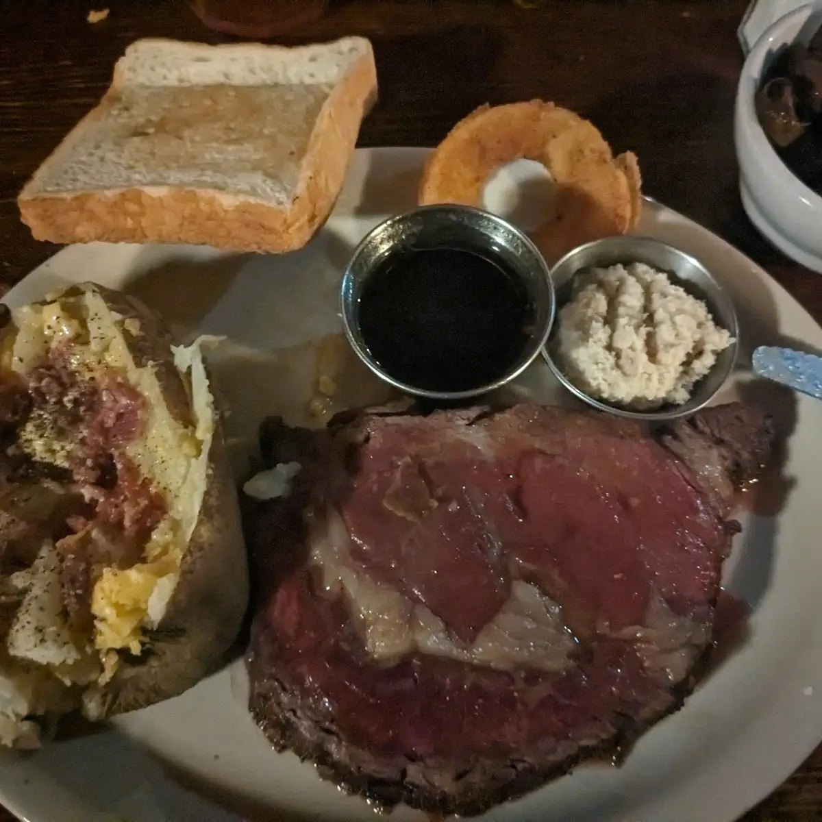 Prime Rib and Baked Potato