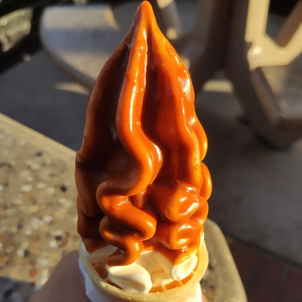 Pumpkin Spice Ice Cream Cone