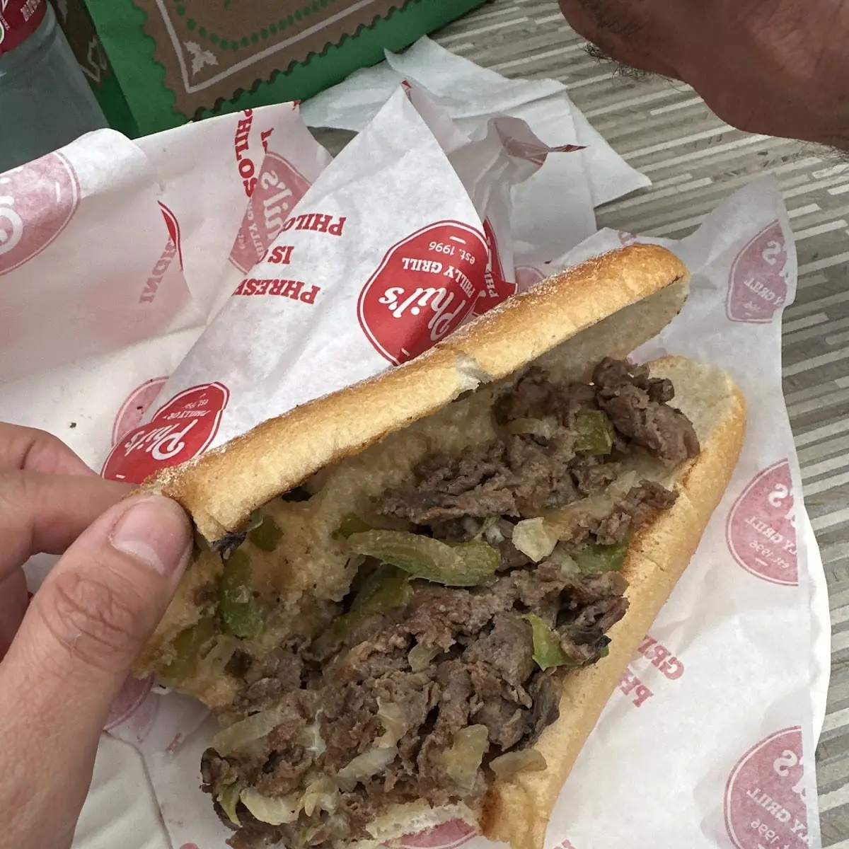 Philly Cheesesteak with Green Peppers