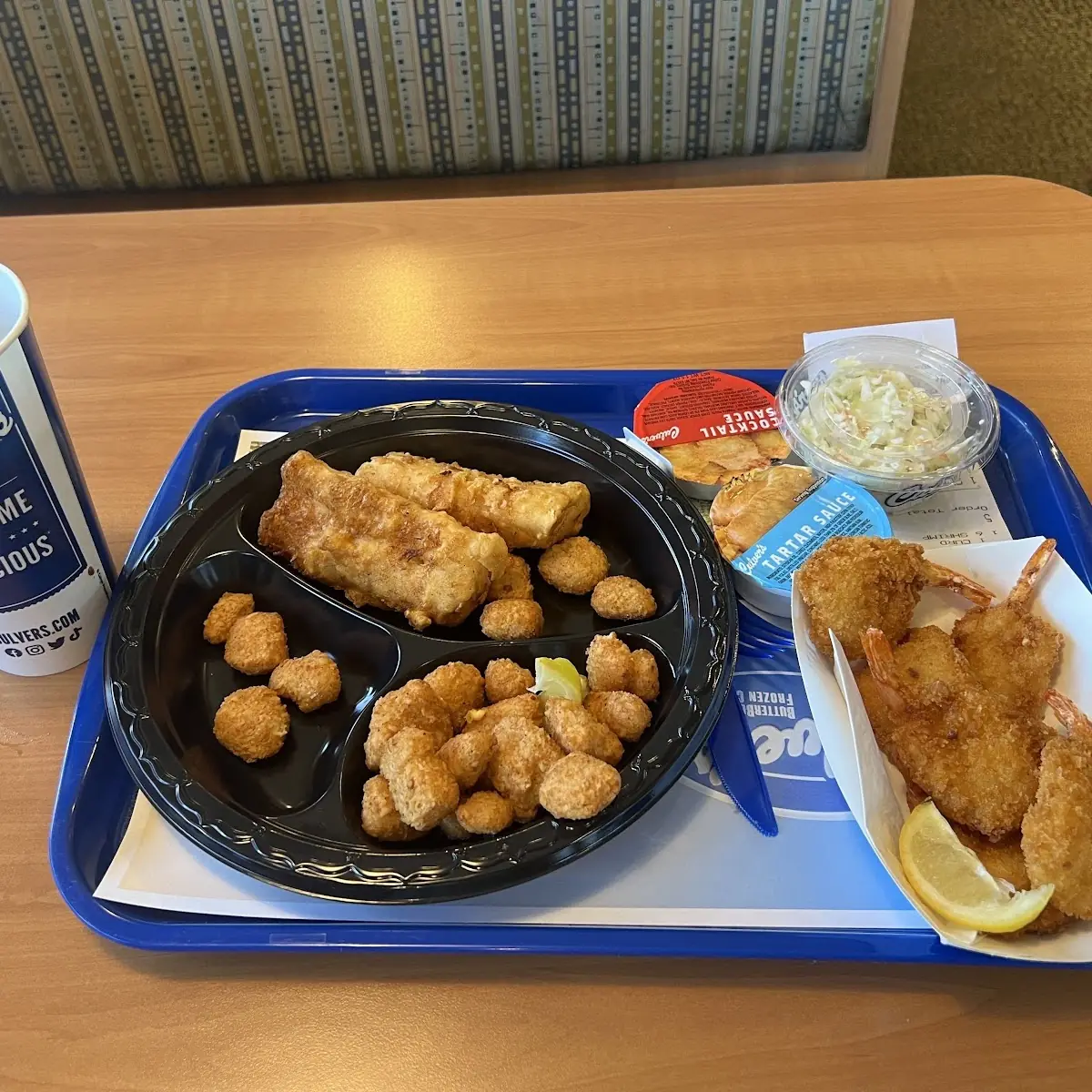 Cod and Fried Shrimp