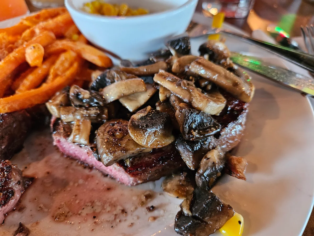 Rib Eye Steak and Mushrooms