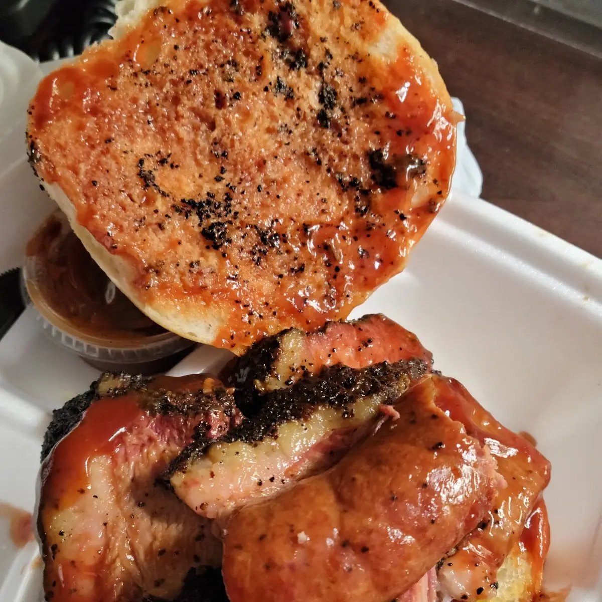 Sliced Beef and Sausage Sandwich