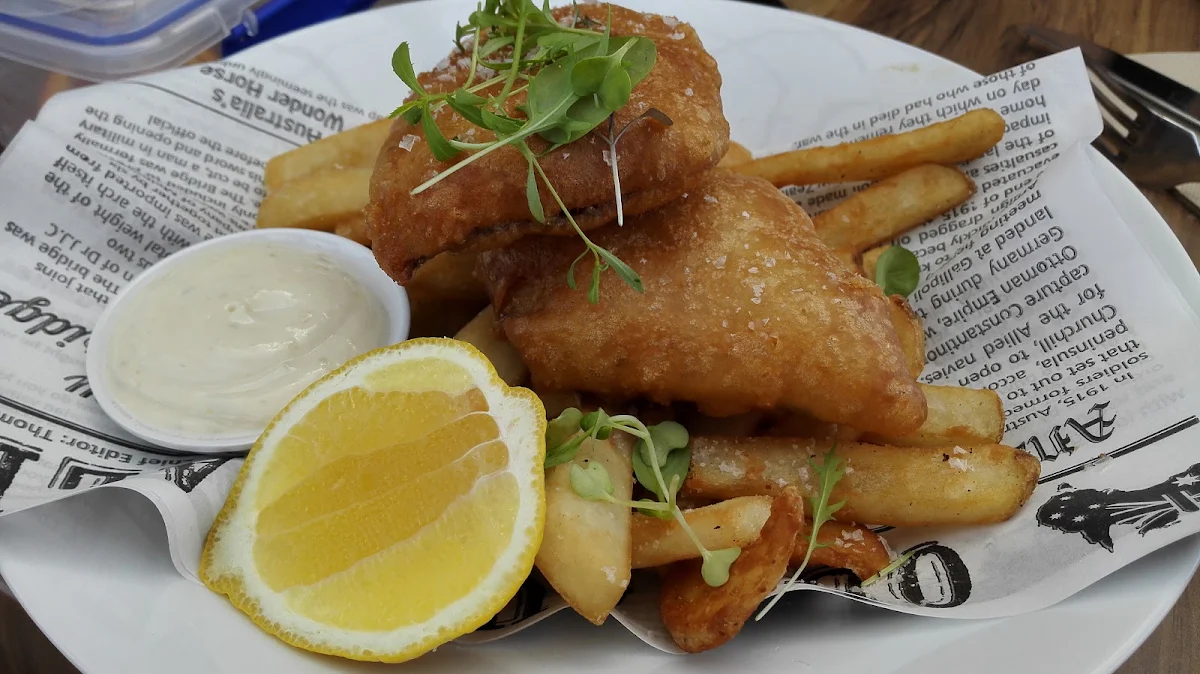 Crumbed Barramundi, Gamble & Brown Cafe