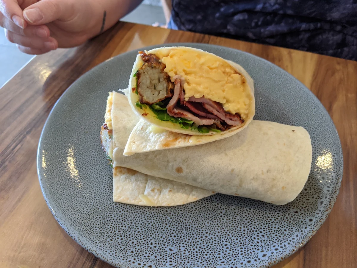 Vegetarian Breakfast Roll, Gamble & Brown Cafe