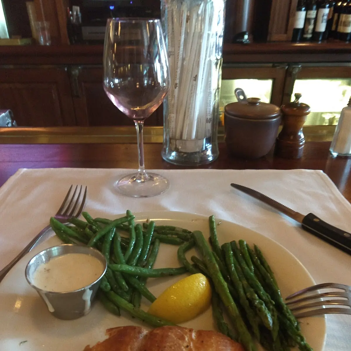 Small Salmon Green Beans Asparagus Sauce for Fish