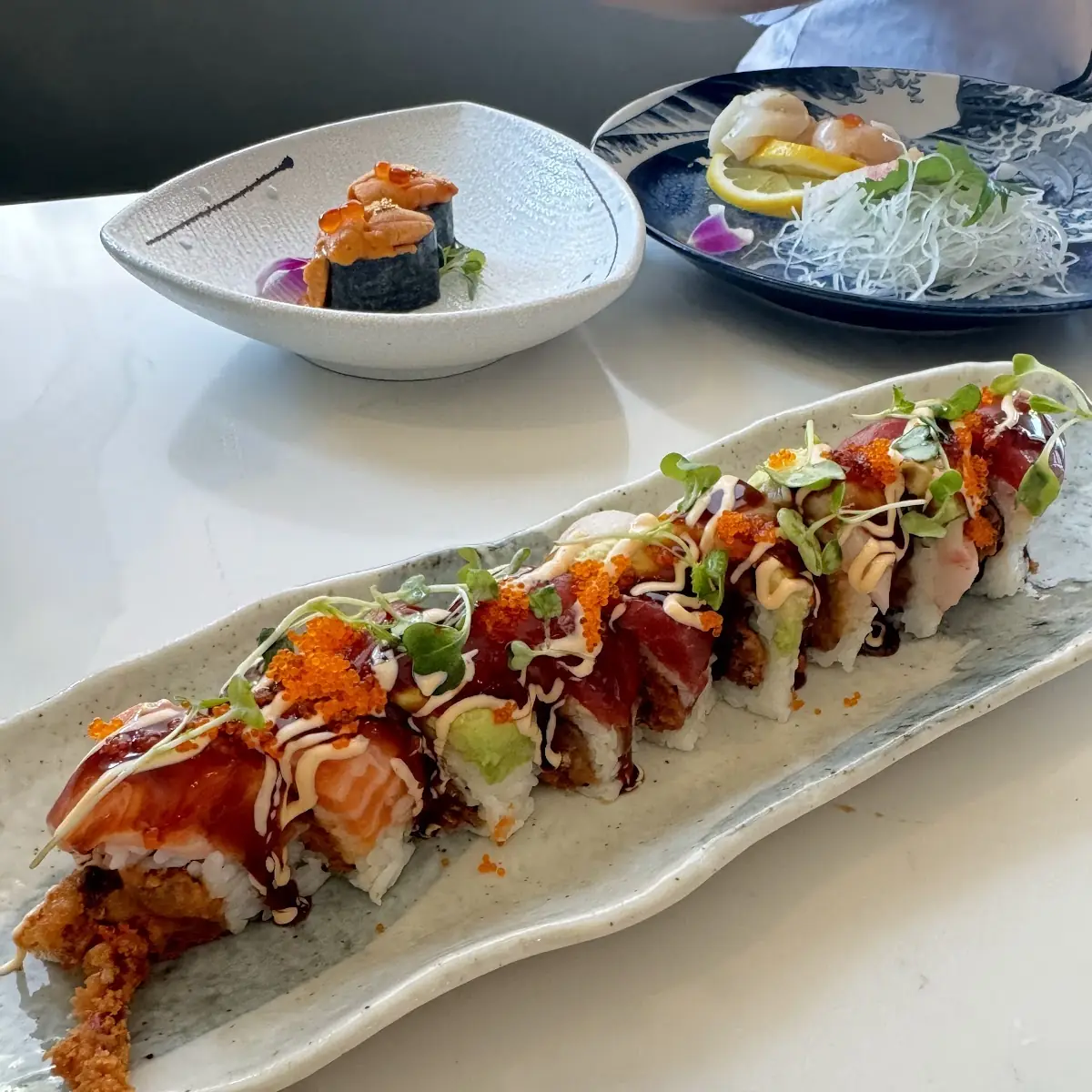 Soft Shell Crab and Salmon Sushi
