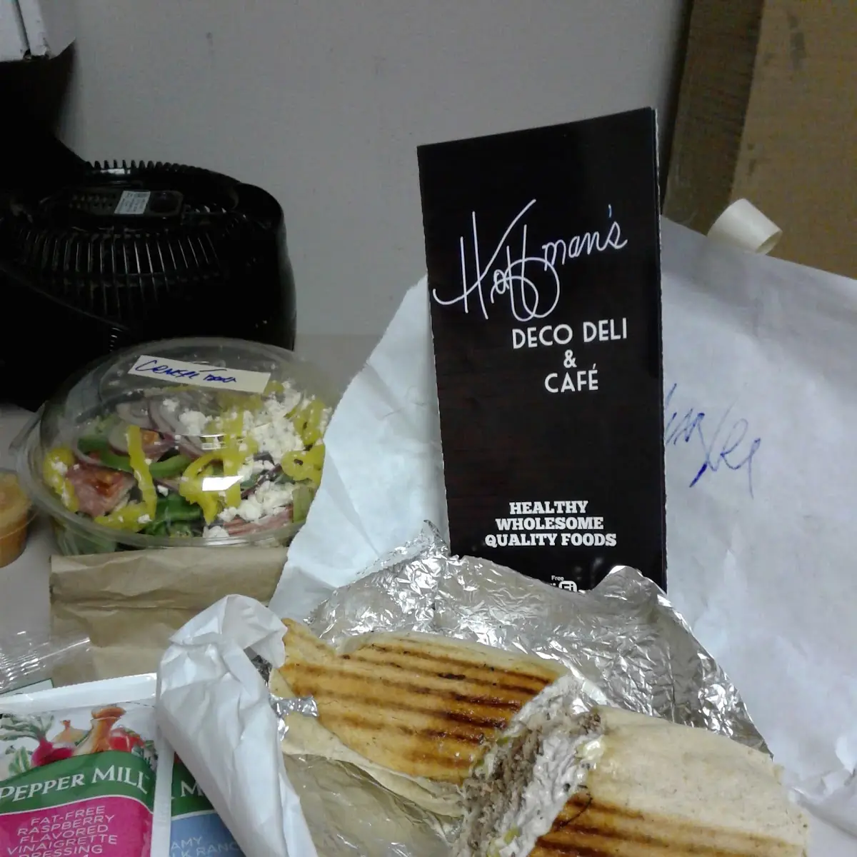 Philly Wrap Peach Smoothies and Chicken Salad
