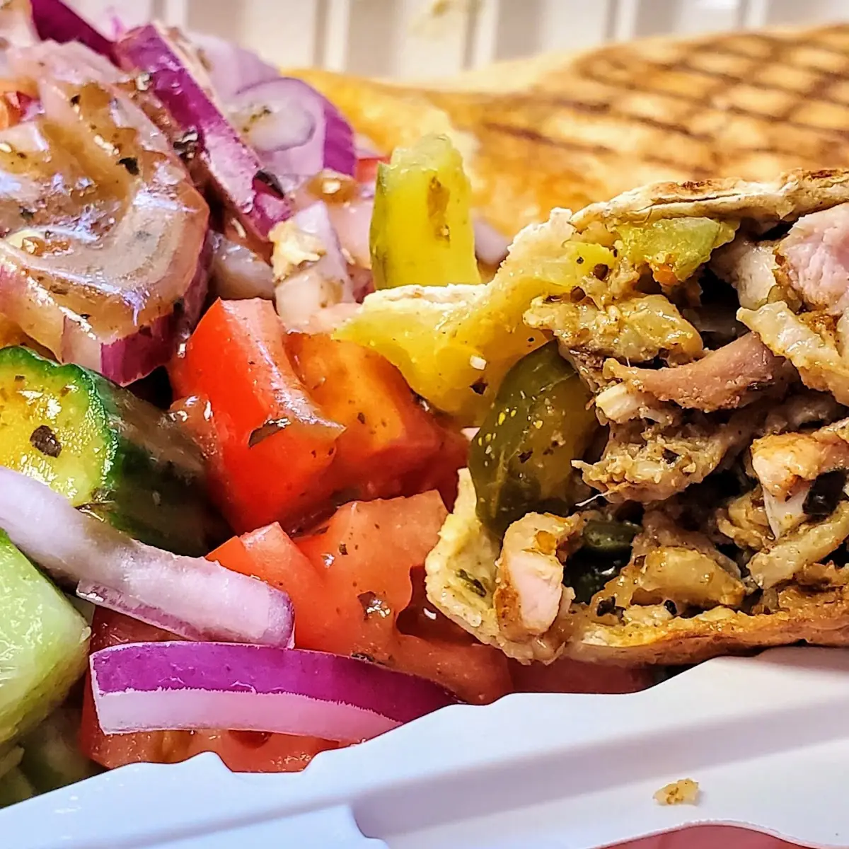 Chicken Arabi Style, Mashawee Lebanese Grill (Crispy Falafel)