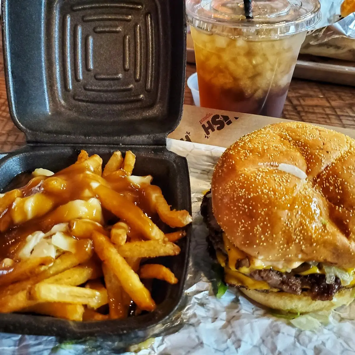 Double Cheeseburger with Poutine