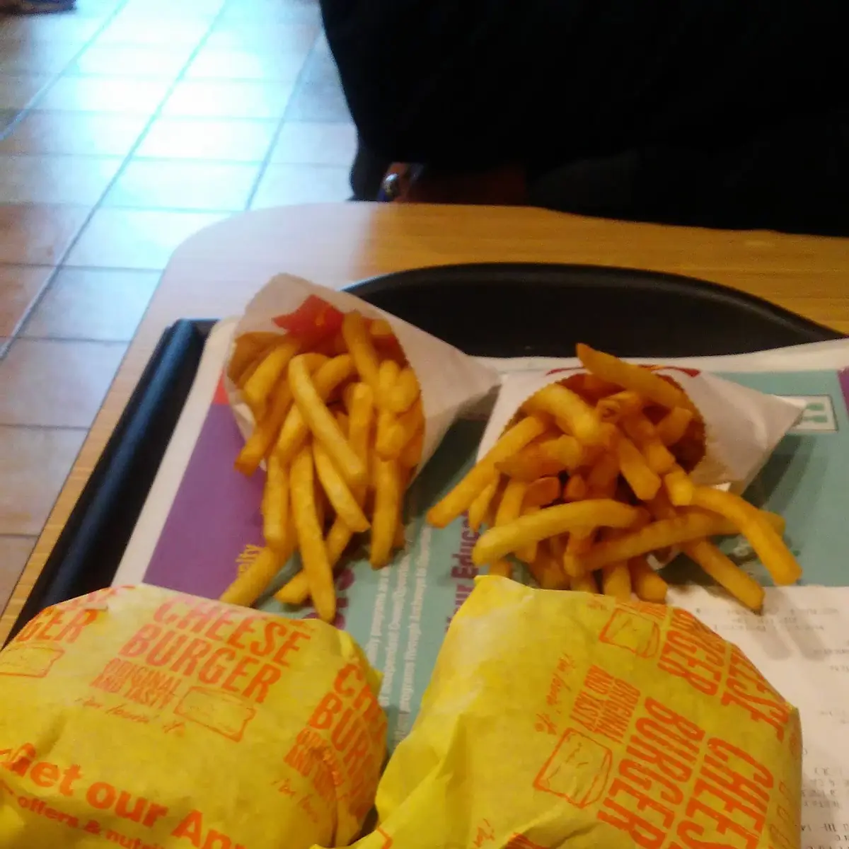 Double Cheeseburger and Fries