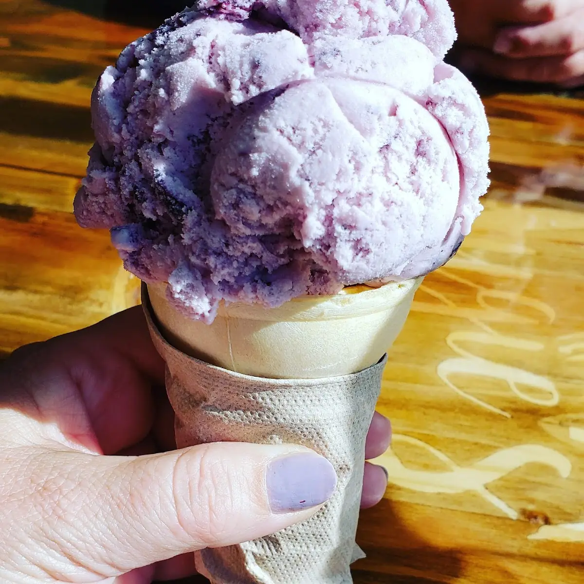 Huckleberry Ice Cream Cone
